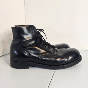 Biltrite Black Leather Steel Toe Work Combat Boots Mens Size 11.5 D Safety Lace